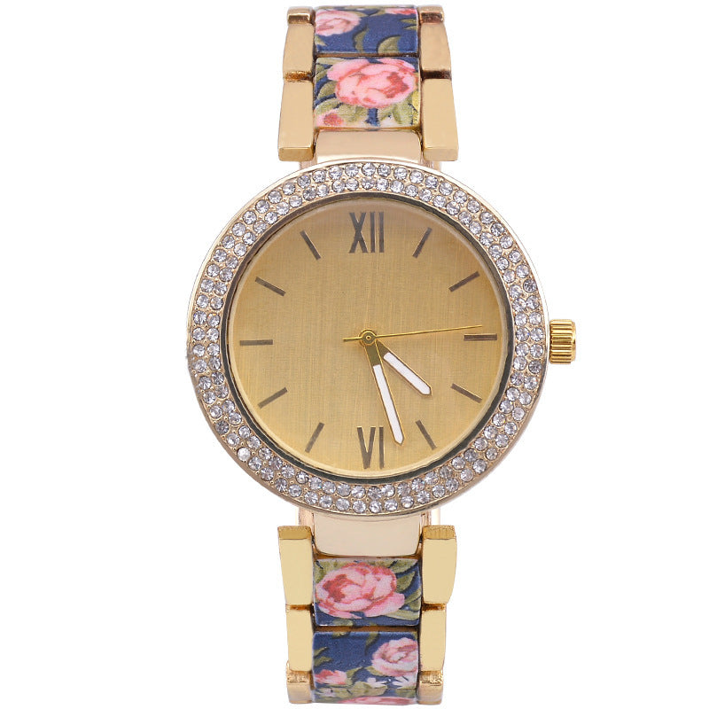 Fashion Printing Steel Watch Women 19203
