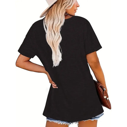 Women Cross Christmas Graphic Short Sleeve Tee Tops Christian Faith T-Shirt 19203