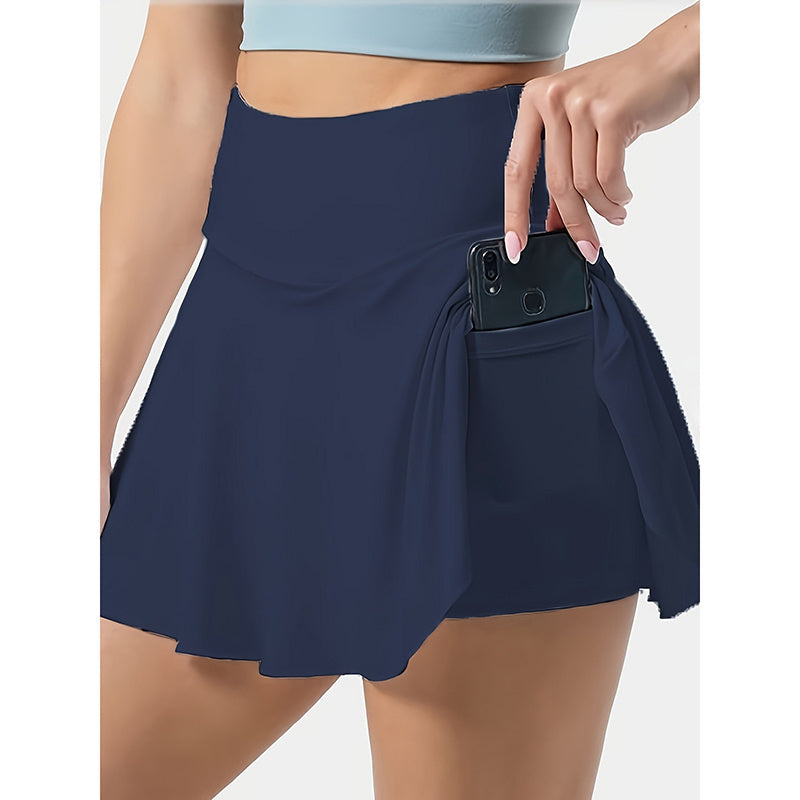 Women Tennis Skirt Golf Skorts Athletic High Waisted With Pockets Inner Shorts Sport Workout 19203