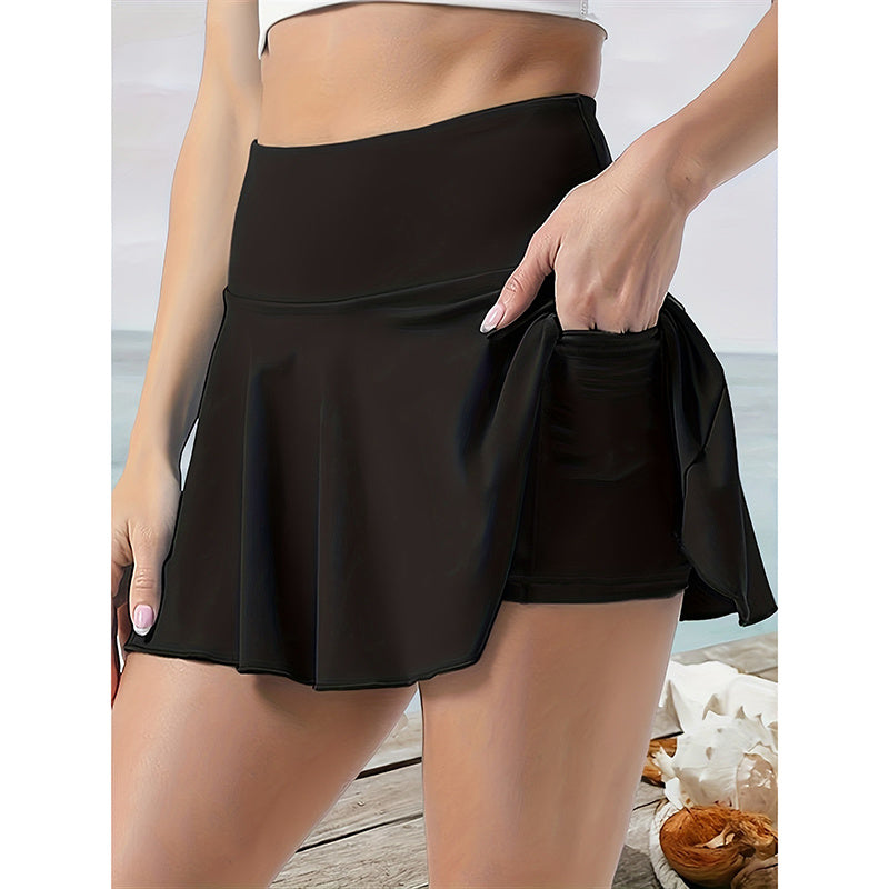 Women Tennis Skirt Golf Skorts Athletic High Waisted With Pockets Inner Shorts Sport Workout 19203