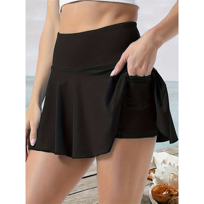 Women Tennis Skirt Golf Skorts Athletic High Waisted With Pockets Inner Shorts Sport Workout 19203