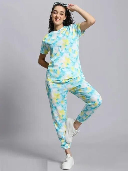 Women's Casual Tie Dye Print Night Suit tmenib-kq