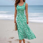 Women Floral Summer Maxi Dress Casual Beach Printed Sleeveless Boho Flowy Tank Sundress 19203