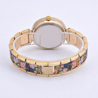 Fashion Printing Steel Watch Women 19203