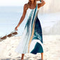 Women Floral Summer Maxi Dress Casual Beach Printed Sleeveless Boho Flowy Tank Sundress 19203